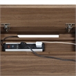 Angelina Desk with Shelf Storage Hutch Engineered Wood Majestic Walnut Finish