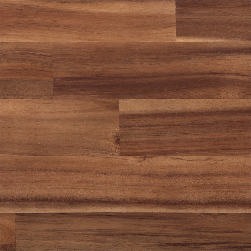 Bayfront 5-Self Folding Bookcase in Brown Bayfront Acacia Wood Finish