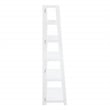 Bayfront 5-Self Folding Bookcase in Willow White Wood Finish