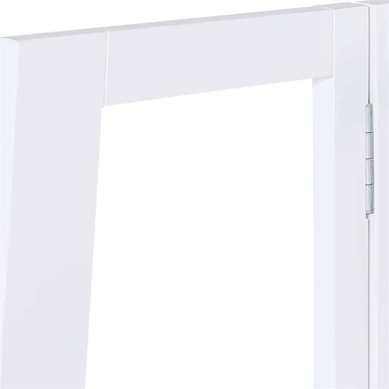 Bayfront 5-Self Folding Bookcase in Willow White Wood Finish