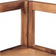 Bayfront 3-Shelf Folding Bookcase in Brown Bayfront Acacia Wood Finish