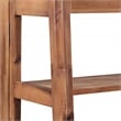 Bayfront 3-Shelf Folding Bookcase in Brown Bayfront Acacia Wood Finish