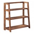 Bayfront 3-Shelf Folding Bookcase in Brown Bayfront Acacia Wood Finish