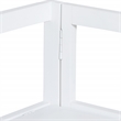 Bayfront 3-Shelf Folding Bookcase in Willow White Wood Finish