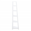Bayfront 5-Self Corner Folding Bookcase in Willow White Wood Finish