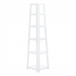 Bayfront 5-Self Corner Folding Bookcase in Willow White Wood Finish