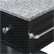Fairfax Kitchen Cart Engineered Wood with Granite Top and Black Base
