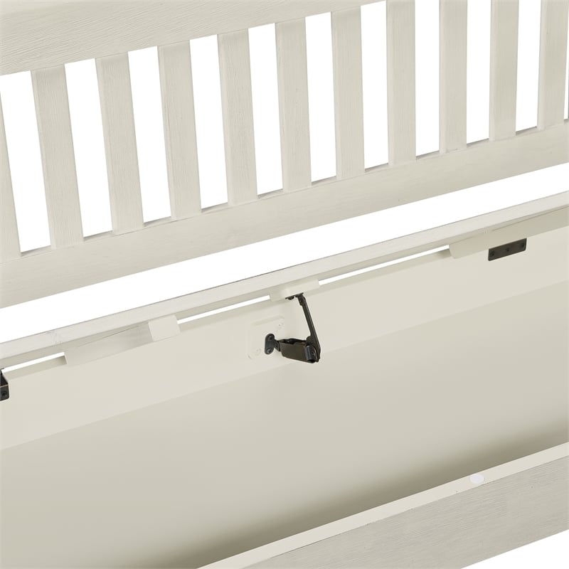 Wakefield Entryway Storage Bench Wood  in White Finish