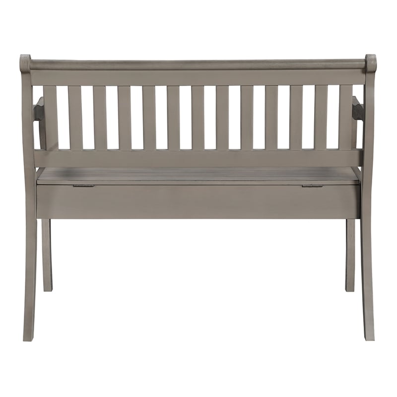 Wakefield Entryway Storage Bench in Wood Goldstone Brown Finish