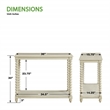 Elise Foyer Table Wood  in Whitewash Finish