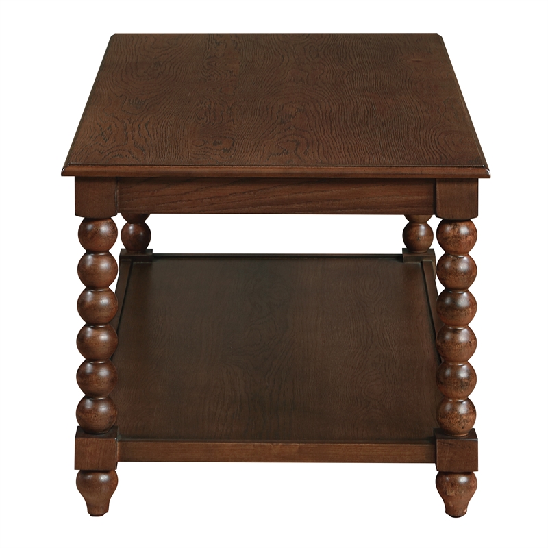 Elise Coffee Table wood in Dark Walnut Finish
