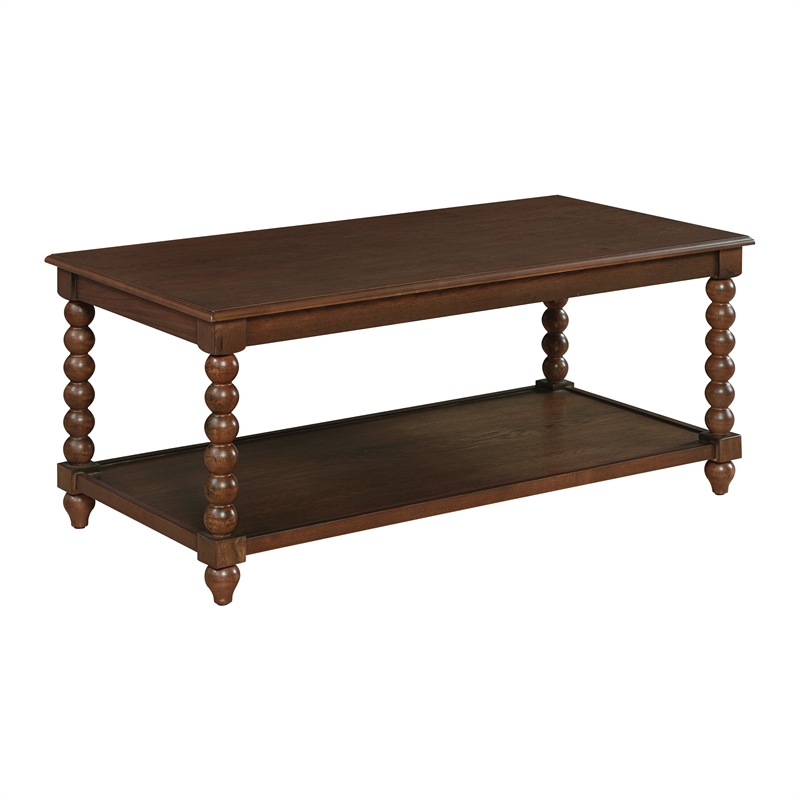 Elise Coffee Table wood in Dark Walnut Finish