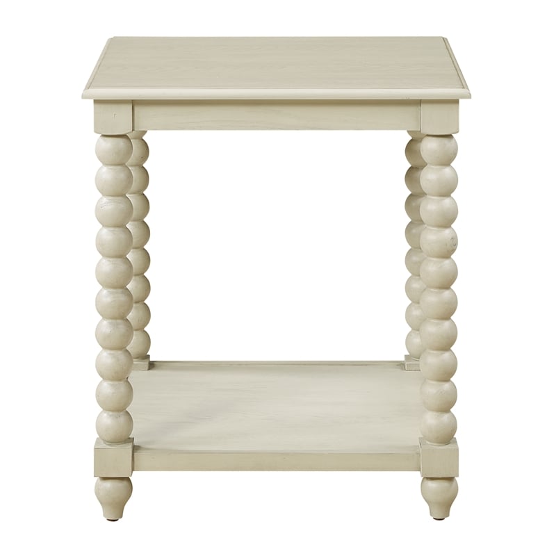Elise End Table wood  in Whitewash Finish