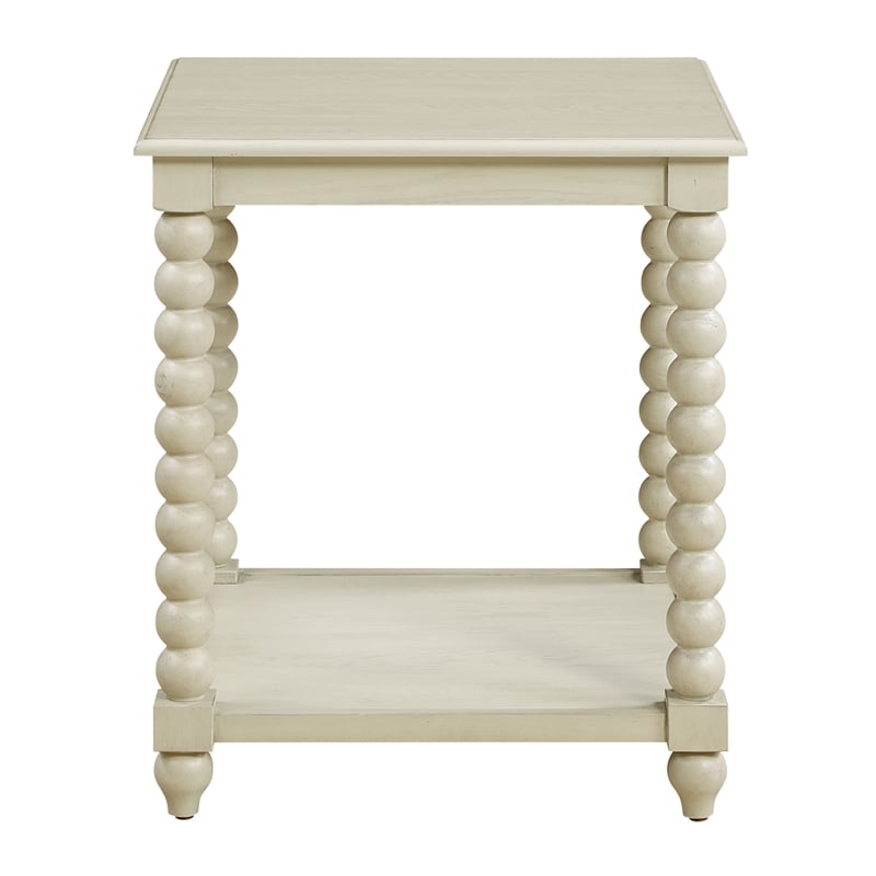 Elise End Table wood  in Whitewash Finish