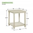 Elise End Table wood  in Whitewash Finish