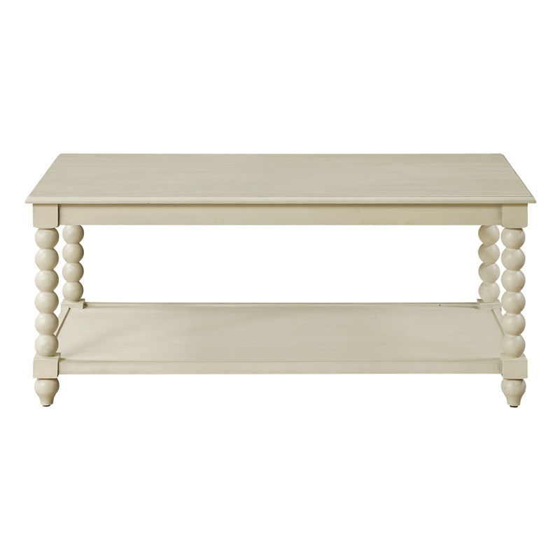 Elise Coffee Table Wood in Whitewash Finish
