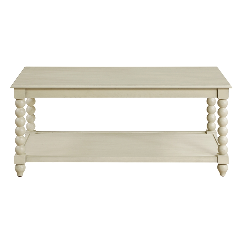 Elise Coffee Table Wood in Whitewash Finish