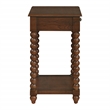 Elise Side Table With Drawer Wood in Dark Walnut Finish
