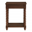 Elise Side Table With Drawer Wood in Dark Walnut Finish