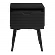 Copenhagen Accent Table with Drawer in Engineered Wood Black Finish
