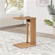 Winston Accent C-Table with Power in Wood Natural Oak Finish
