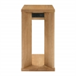 Winston Accent C-Table with Power in Wood Natural Oak Finish