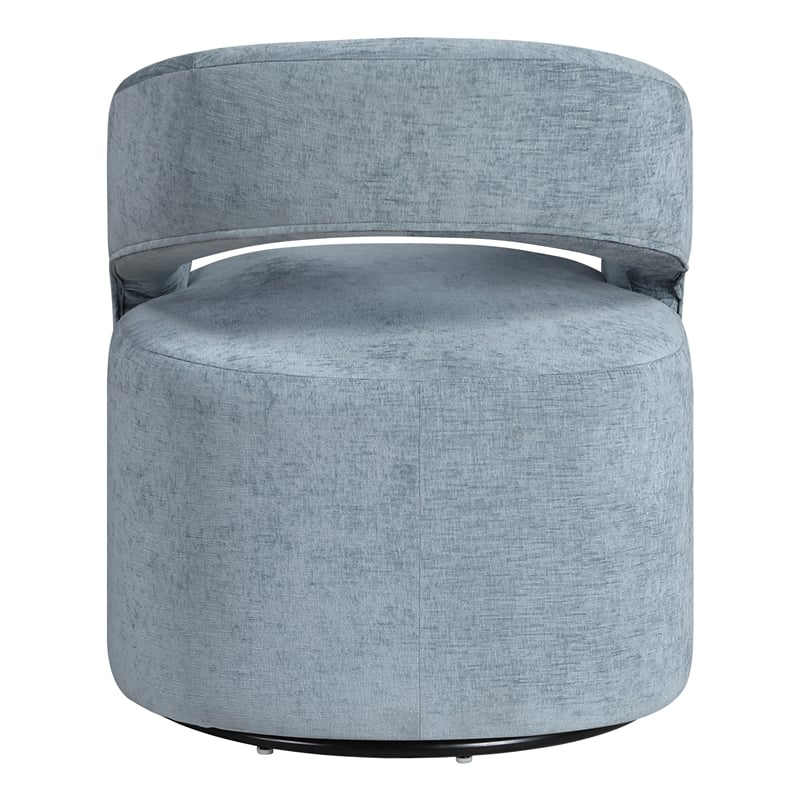 Devin Swivel Chair in Sky Blue Fabric by OSP Home Furnishings