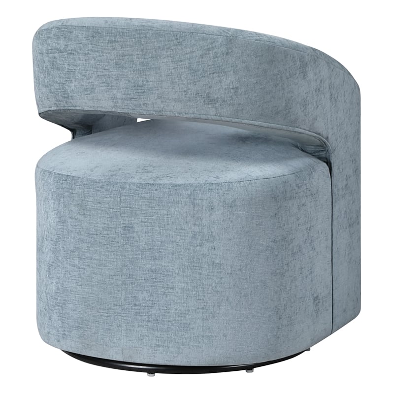 Devin Swivel Chair in Sky Blue Fabric by OSP Home Furnishings