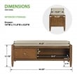 Marilyn Storage Bench Engineered Wood with Walnut Wood Finished