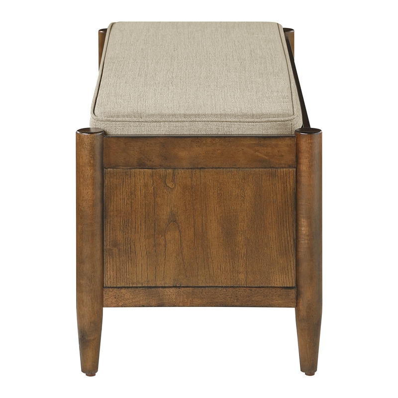 Marilyn Storage Bench Engineered Wood with Walnut Wood Finished