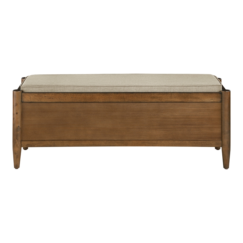 Marilyn Storage Bench Engineered Wood with Walnut Wood Finished