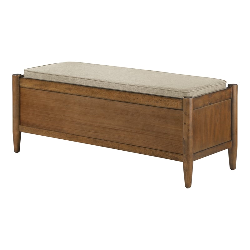 Marilyn Storage Bench Engineered Wood with Walnut Wood Finished