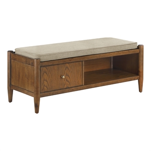Marilyn Storage Bench Engineered Wood with Walnut Wood Finished