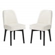 Jada Dining Chair 2-Pack in Linen Fabric with Black Finish Wood