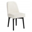 Jada Dining Chair 2-Pack in Linen Fabric with Black Finish Wood
