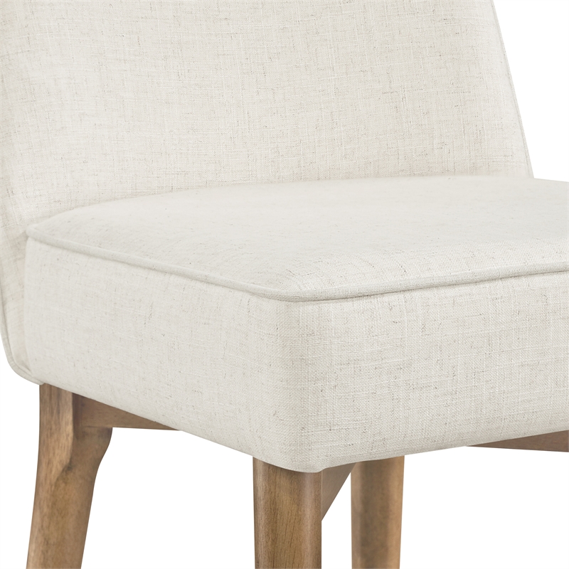 Jada Dining Chair 2-Pack in Linen Fabric with Oak Finish Wood