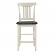 5pc Set Table Chairs Engineered Wood in Distressed White Wash