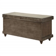 Dover Storage Bench Engineered Wood in Dark Walnut Finish with Beige Cushion