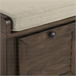Dover Storage Bench Engineered Wood in Dark Walnut Finish with Beige Cushion