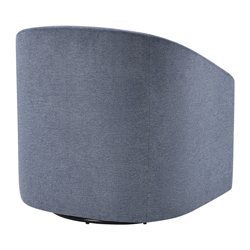 Parker Swivel Tub Chair in Blue Fabric