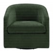 Parker Swivel Tub Chair In Green Fabric