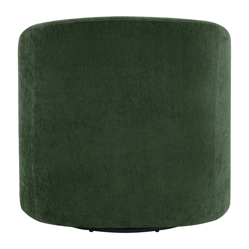 Parker Swivel Tub Chair In Green Fabric