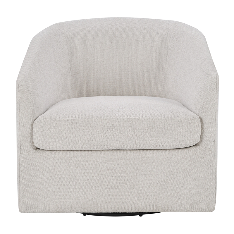 Parker Swivel Tub Chair in Cream Fabric