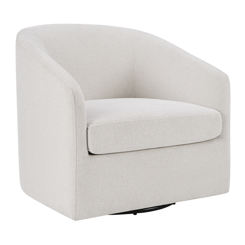 Parker Swivel Tub Chair in Cream Fabric