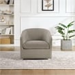 Parker Swivel Tub Chair in Taupe Fabric