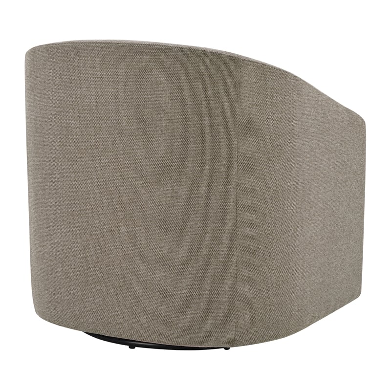 Parker Swivel Tub Chair in Taupe Fabric