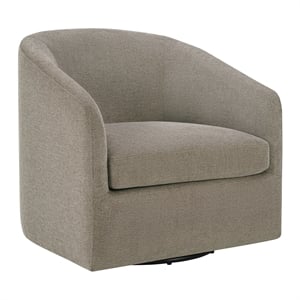Parker Swivel Tub Chair in Taupe Fabric