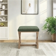 Carson X-Frame Stool in Pine Fabric and Medium Oak Finish Wood