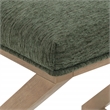 Carson X-Frame Stool in Pine Fabric and Medium Oak Finish Wood