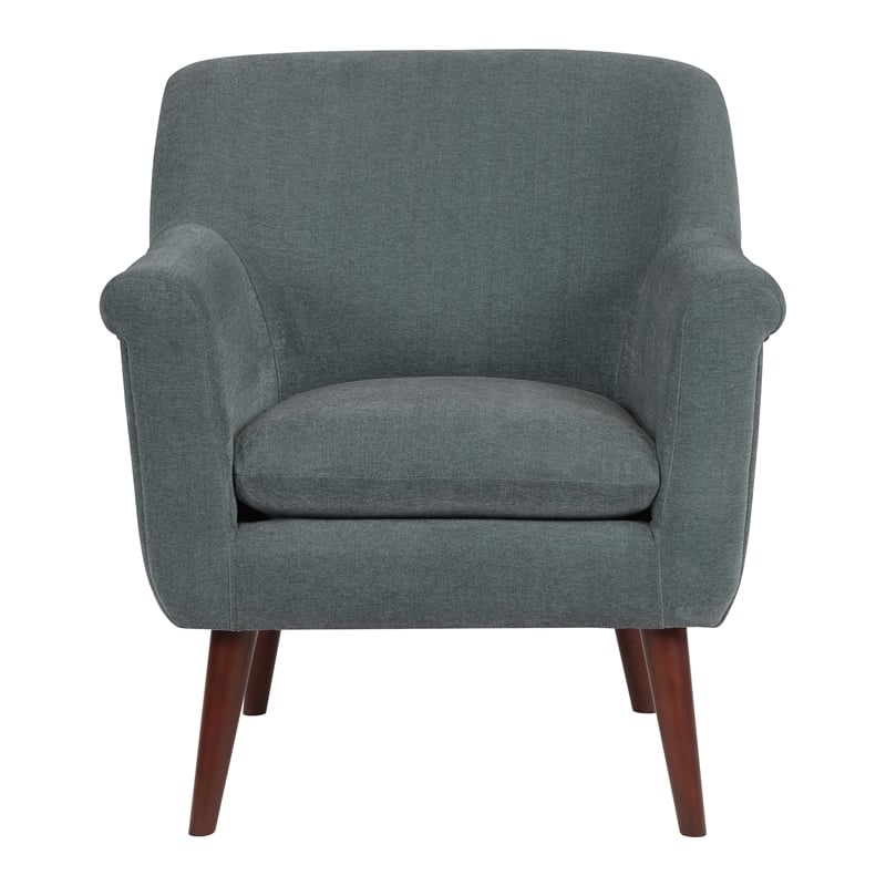 Dane Chair Slate Fabric with Dark Coffee Finish